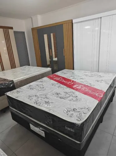 Cama Box Casal Scal. Molas Ensacadas (1,38X0,24X1,88) Dividimos Em Até 10x Sem Juros