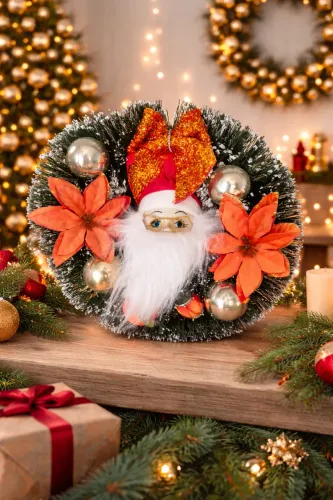 Guirlanda de Natal Decorativa - Papai Noel