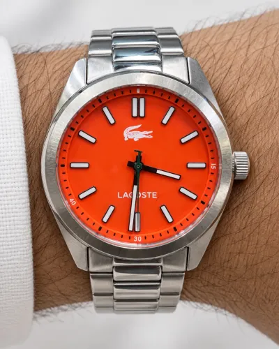 RELÓGIO LACOSTE - MOSTRADOR LARANJA