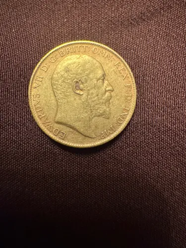Moeda de ouro - meio soberano 1905