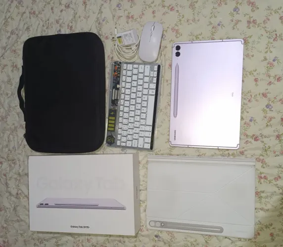 Galaxy Tab S9 FE+ Lavanda 128GB + 8GB RAM | Kit completo com S Pen, teclado e acessórios