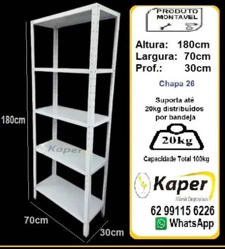 Estante de aço cinza Metal ( produto novo ) Promoção