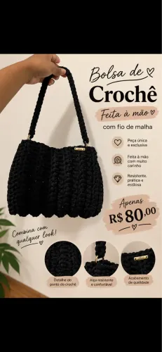 Vende se bolsa de croche