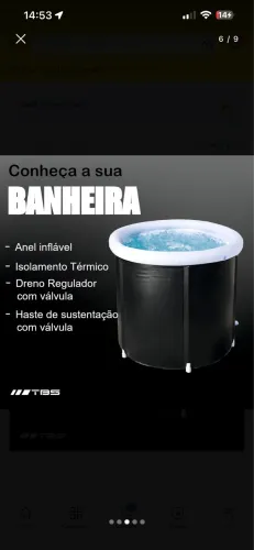 Banheira desmontável