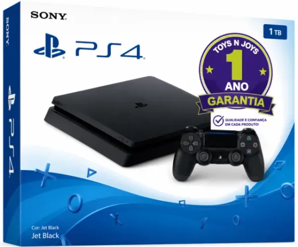 Sony Ps4 Slim 1TB Playstation 4 1TB + 01 Ano De Garantia + Jogo
