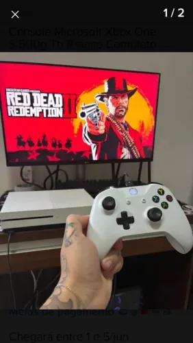 Xbox one S<br>2 controles<br>Vem com 7 jogos<br>R$1.000 <br>Passo cartão co