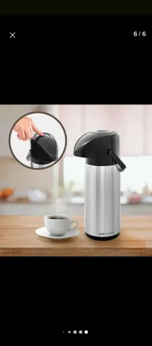 Garrafa térmica de café inox 1 litro 