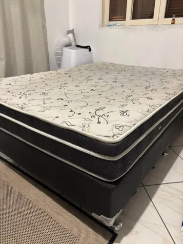 Colchão casal ortobom master spring + box casal