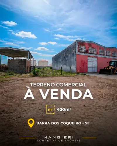Terreno Comercial à Venda na Barra dos Coqueiros | 420m² em Localização Estratégica