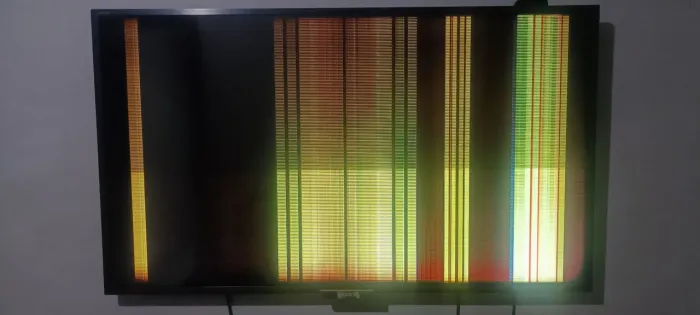 Smartv 50 polegadas com defeito na tela.