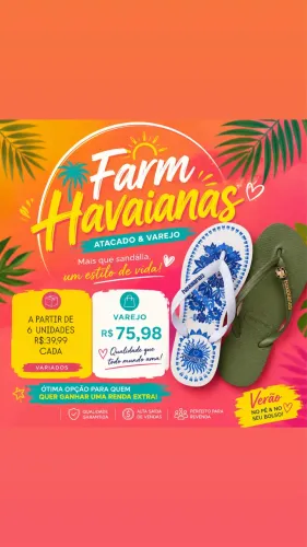 Revenda de havaianas FARM