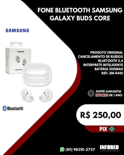 Fone Bluetooth Samsung Galaxy Buds Core