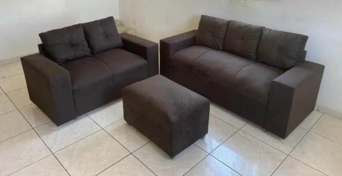 Sofá de tecido Suede novo