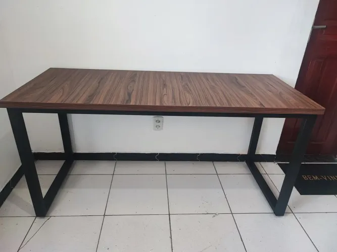 Mesa Industrial 150x60 Reforçada em Metalon 50x30 | Home Office, Gamer e Escritório