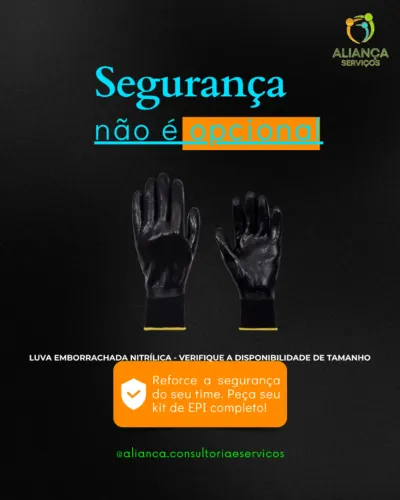 LUVA DE SEGURANÇA NITRILICA PRETA