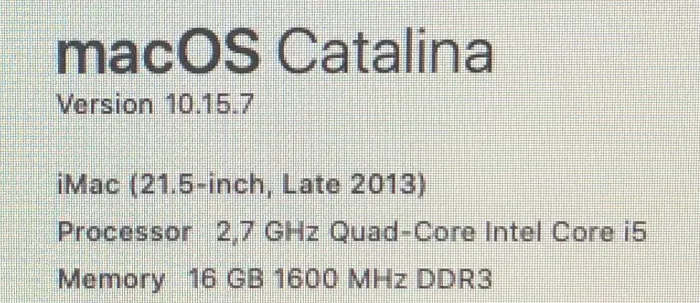 iMac 21.5? Late 2013 2.7Ghz Quad-Core Intel Core 16GRAM e 500GSSD