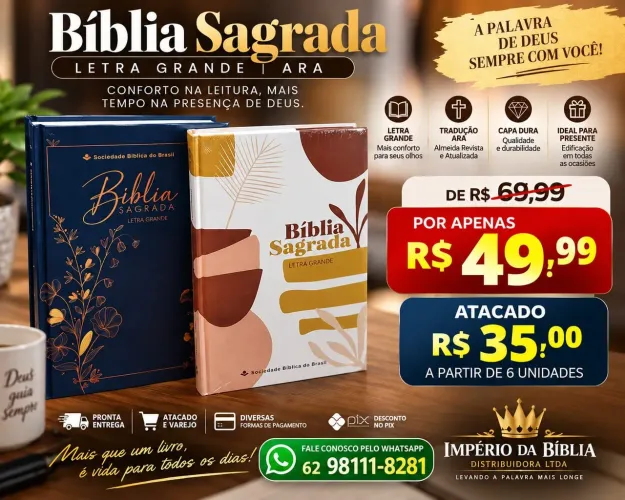 Bíblia sagrada letra grande ArA