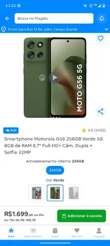 Celular Motorola G56