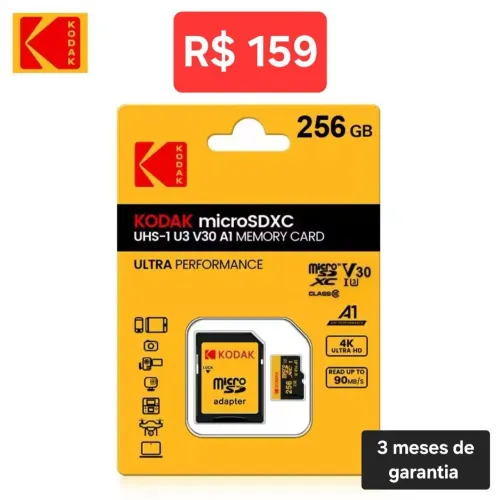 Cartão de memória 256 GB 3 meses de garantia 