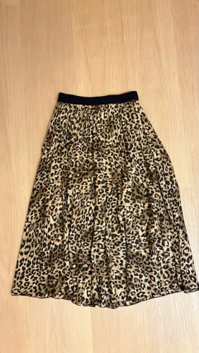 Saia plissada Animal Print Tamanho P