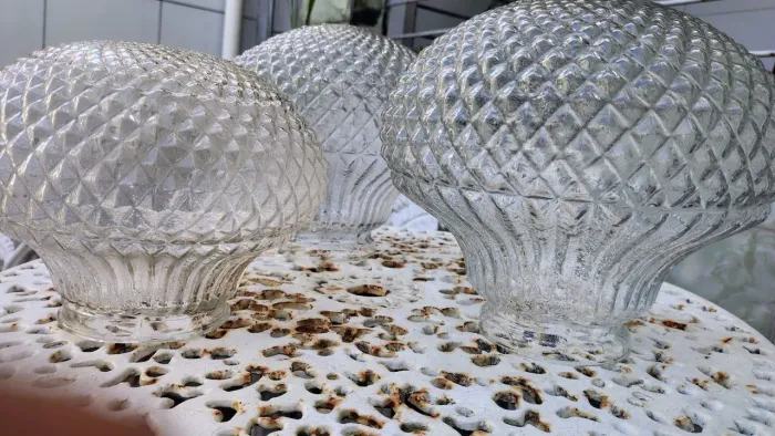 3 Cúpula de lustre bico de jaca / luminária / lâmpada 