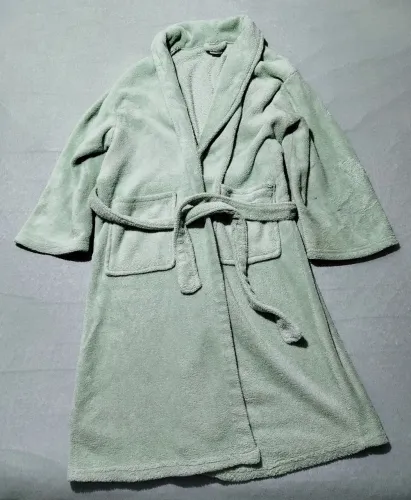 Roupão fleece verde claro - M