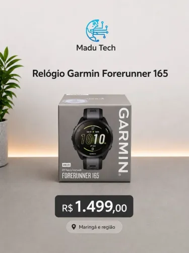Relógio Garmin Forerunner 165 - Preto