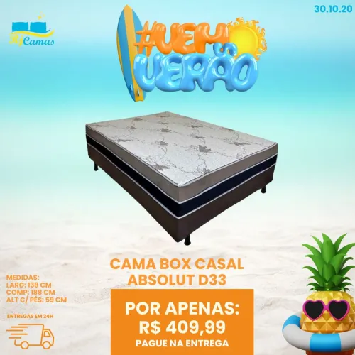 Cama box casal Biostar Absolut espumas d33 / pague na entrega / receba em até 48h