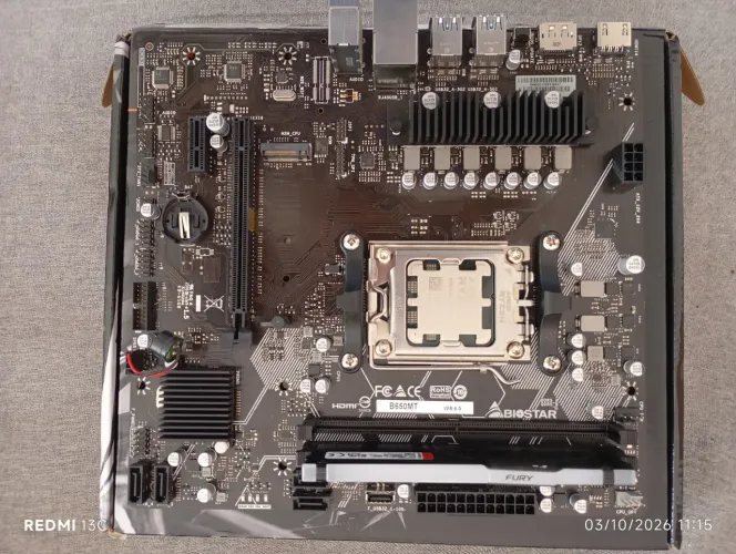 Kit Placa mãe Biostar B650 + Ryzen 5 7500F + 8gb Ddr5 Kingston Fury
