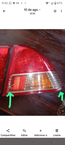 Lanterna do Honda Civic