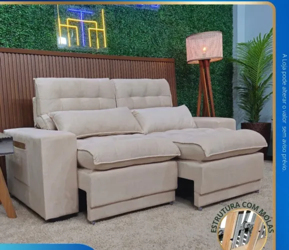 Sofa retrátil e reclinável p/4 lugares