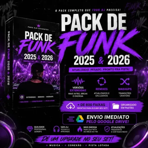 Pack Funk 2025 e 2026 Para DJs e Afins. Envio Imediato! Versões Exclusivas.