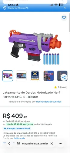 Lançador de dardos - nerf fortnite