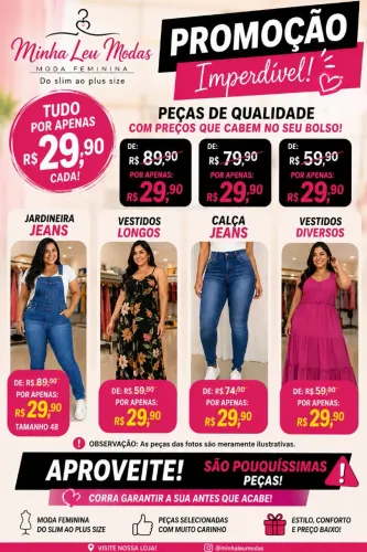 Promoção de roupas