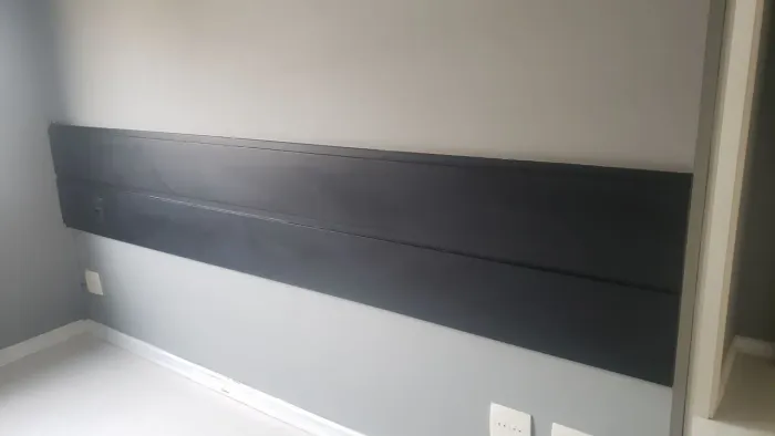 Cabeceira de MDF para Cama Casal/Queen - Cor preto