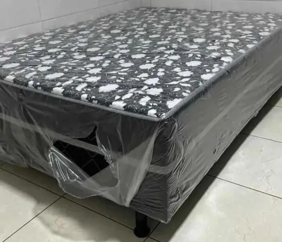 Cama box casal com colchão 57 altura 15 centímetros de espuma 