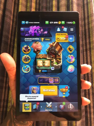 Tablet Samsung tab A tudo perfeito bateria 100% pega chip ligação