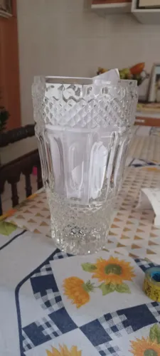 Vaso de cristal decorativo