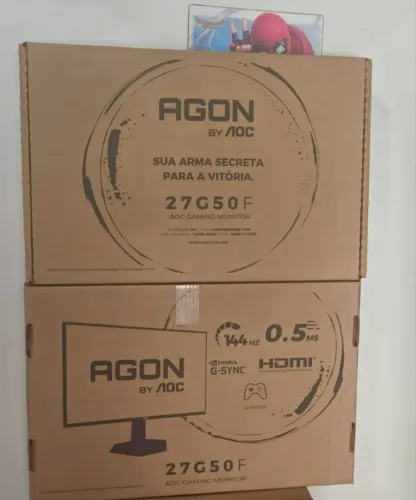 monitor gamer aoc agon 27 144hz g50 ips hdr g sync 0.5ms novo lacrado nota e garantia