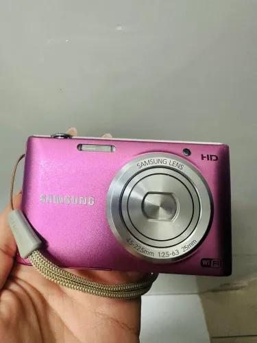 Câmera cybershot Samsung rosa, 16 megapixeis