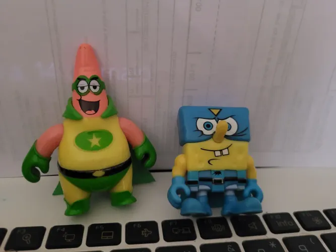 Imaginext Bob esponja e Patrick super heróis nick w9586