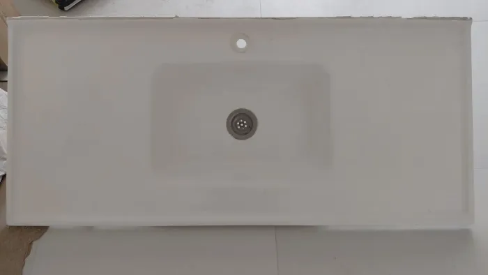 Pia de cozinha em resina (Branco)