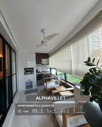 APARTAMENTO NASCENTE MOBILIADO 113m² 3 QUARTOS 1 SUÍTE VARANDA GOURMET 2 VAGAS INFRA VENDE