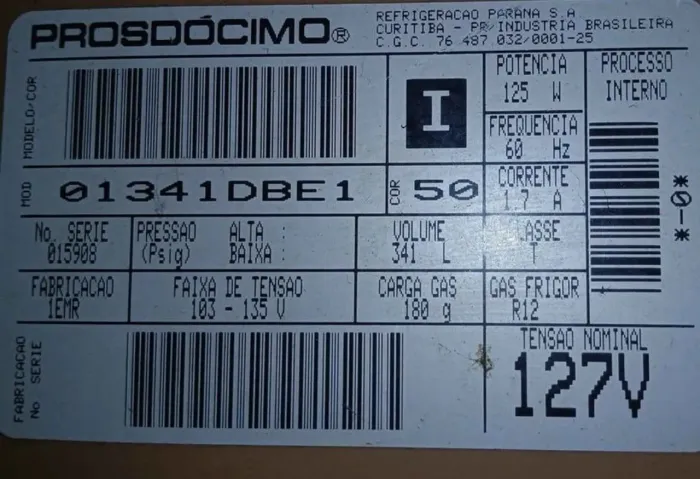 vende-se geladeira PROSDÓCIMO 341 litros 