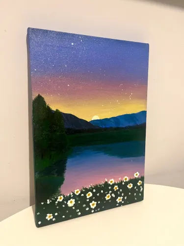 Pintura em tela Quadro decorativo feito a mão 