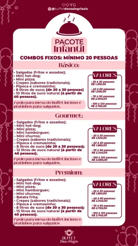 Buffet para eventos - serviços de garçom 