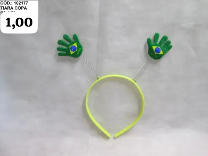 tiara com bandeira para copa do mundo