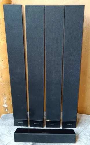 5 Caixas De Som Sony Ss-ctb101 e Ss-tsb104 em Ótimo Estado Funcionando