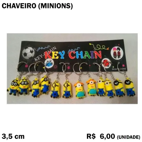 Chaveiro Minions - 2 Unidades