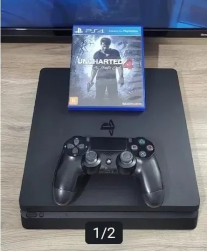 PS4 SLIM 1,5 TB. 2 JOGOS COMPLETO